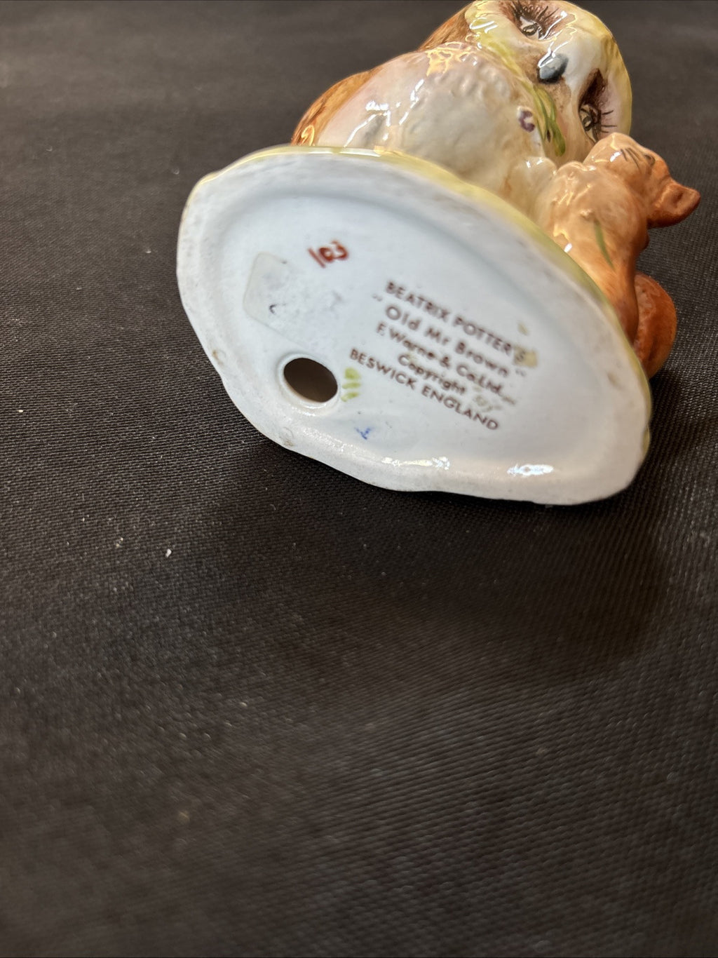Beswick Beatrix Potter OLD MR BROWN ceramic figure F.Warne & co - 5617