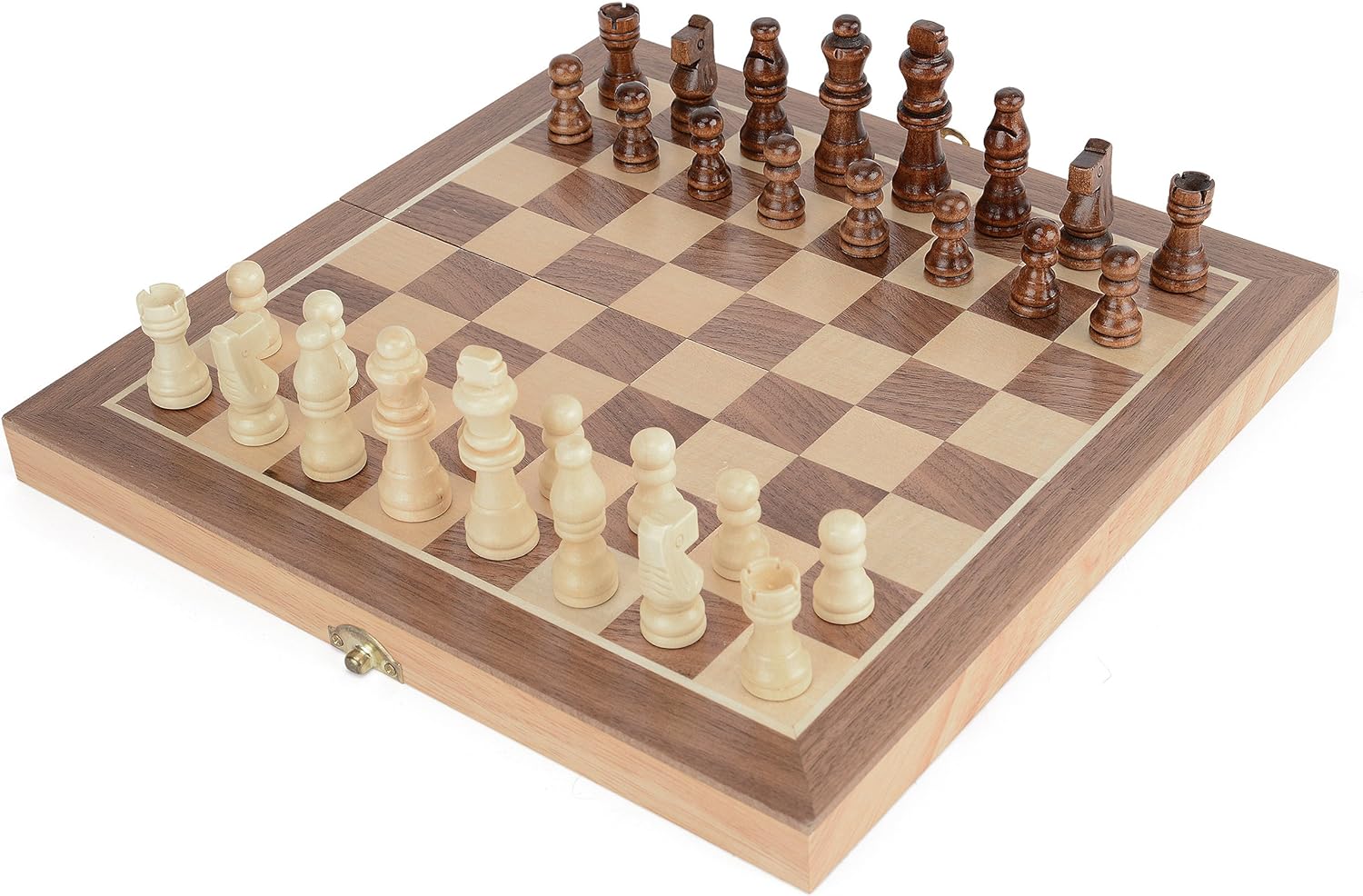 Traditional Games - Wooden boxed Folding Games Chess Board