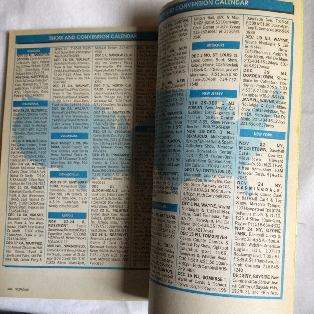 WIZARD Comic Collectors book and price guide No 5 January 1992 - (8897)