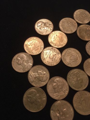 France 5 Centimes Coins Marianne - 24 x 1980's + 1 x 90's - (2754)