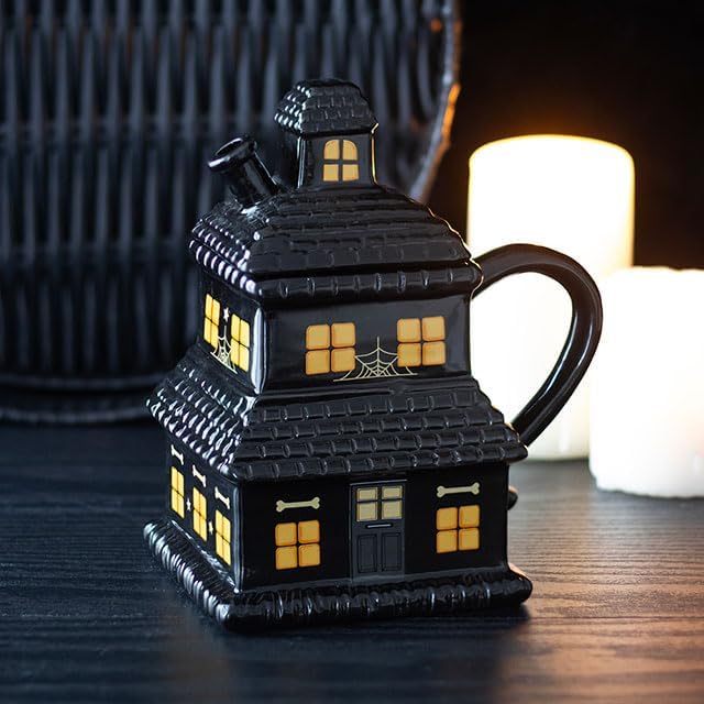 Mug Ceramic Boxed Gift - Haunted House with lid 