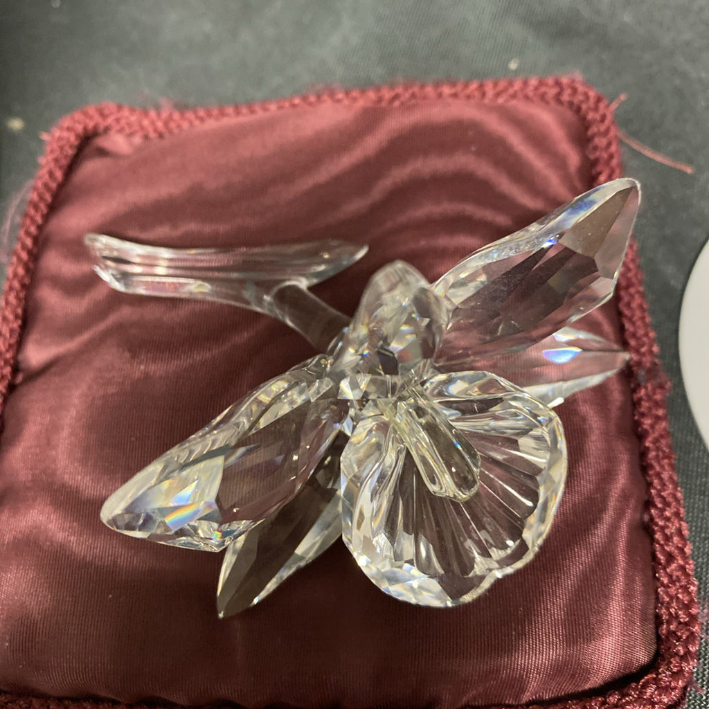 Swarovski Silver Crystal Orchid Flower Boxed Stunning - (1628)