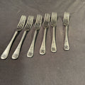 Amalgum Silver Forks x 6 VERY RARE Pinder Bros Stamped Amalgum - (2054)
