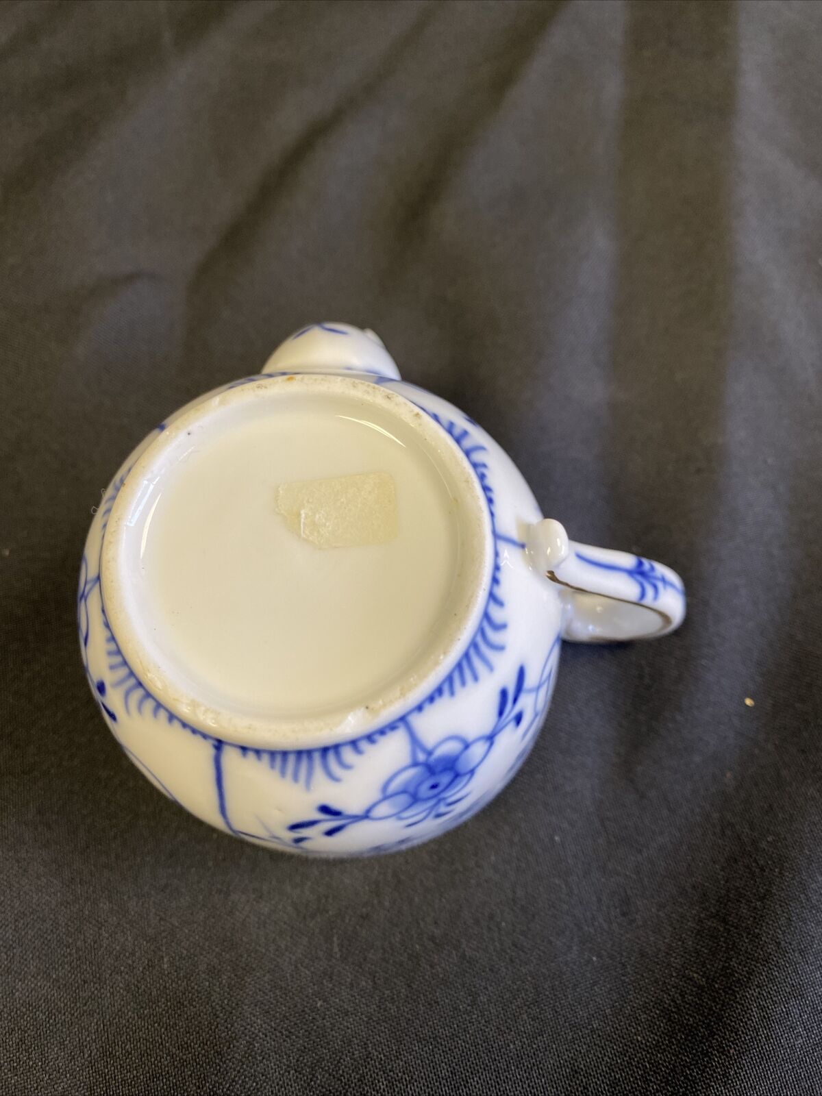 Blue and Gilt Antique Ceramic Invalid Feeding Cup Small 65mm Gilt (6467)