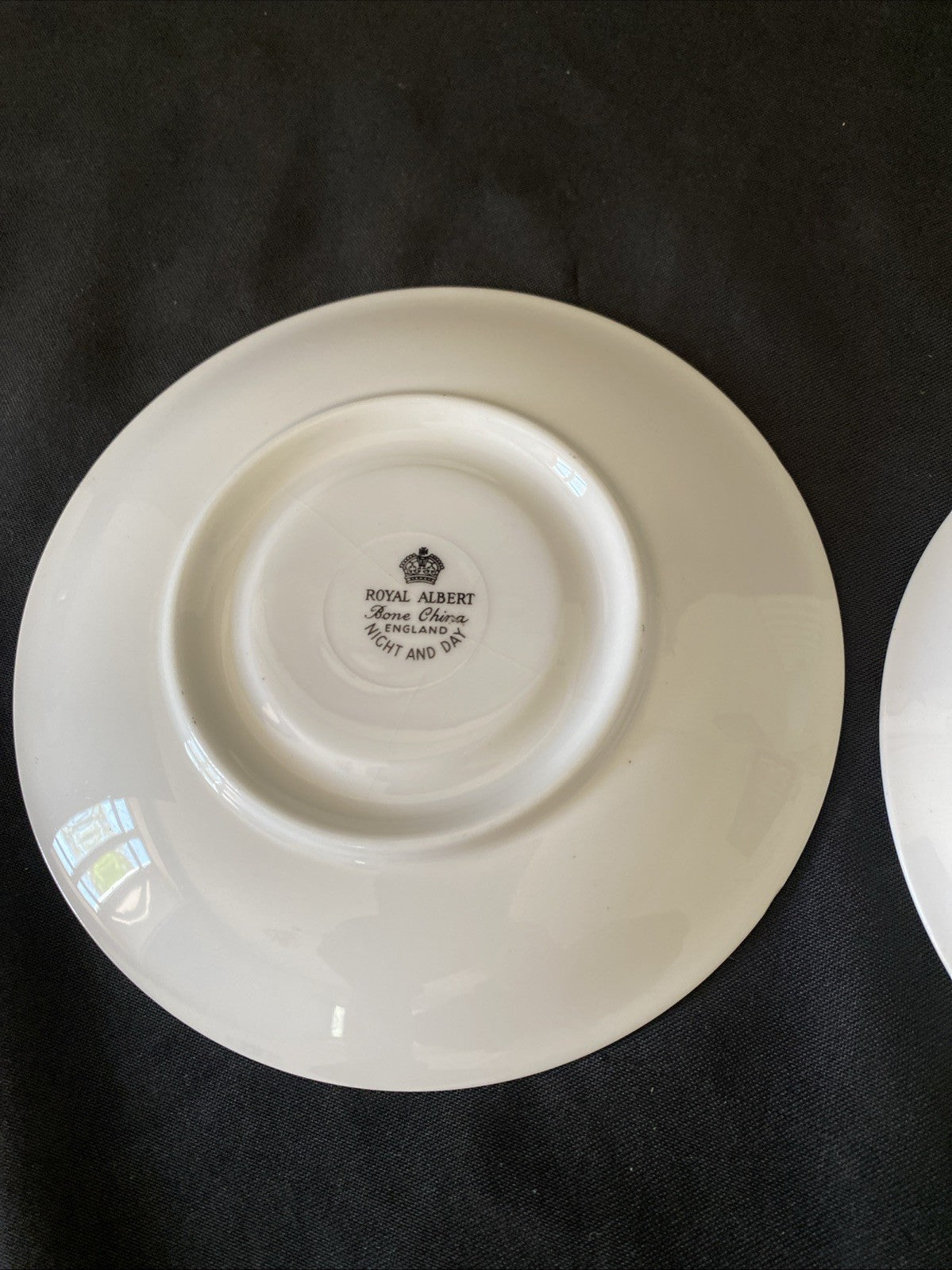 Royal Albert Night & Day 14cm Diameter Tea Saucer x2 Excellent Cond -(5729)
