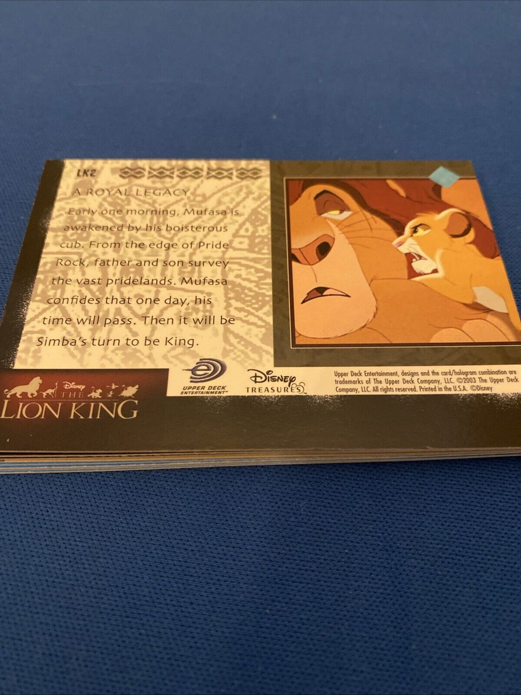 Upper Deck 2003 Disney Treasures Pinocchio / Lion King x8 Trading Cards (5769