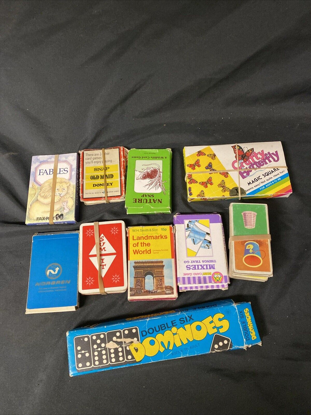 Vintage Card & pocket games x 10 National Trust Happy Families etc (5431)