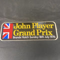 John Player Grand Prix Brands Hatch 1976 Bumper Sticker Unused -(8935)