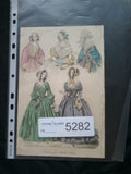 Victorian Regency London Fashion Engraving Plate Antique October 1841 - (5282)