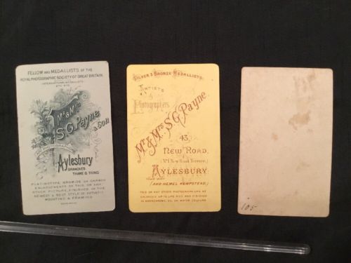 Victorian CDV Cabinet Photo - 1890 Payne Aylesbury X 3 Same Child Man (2311