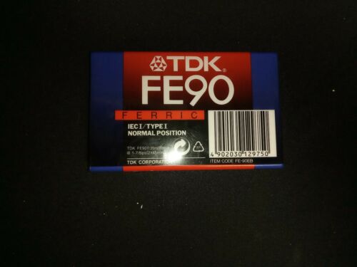 TDK FE90 Ferric low noise x 9 brand new sealed cassette tapes - (7023)