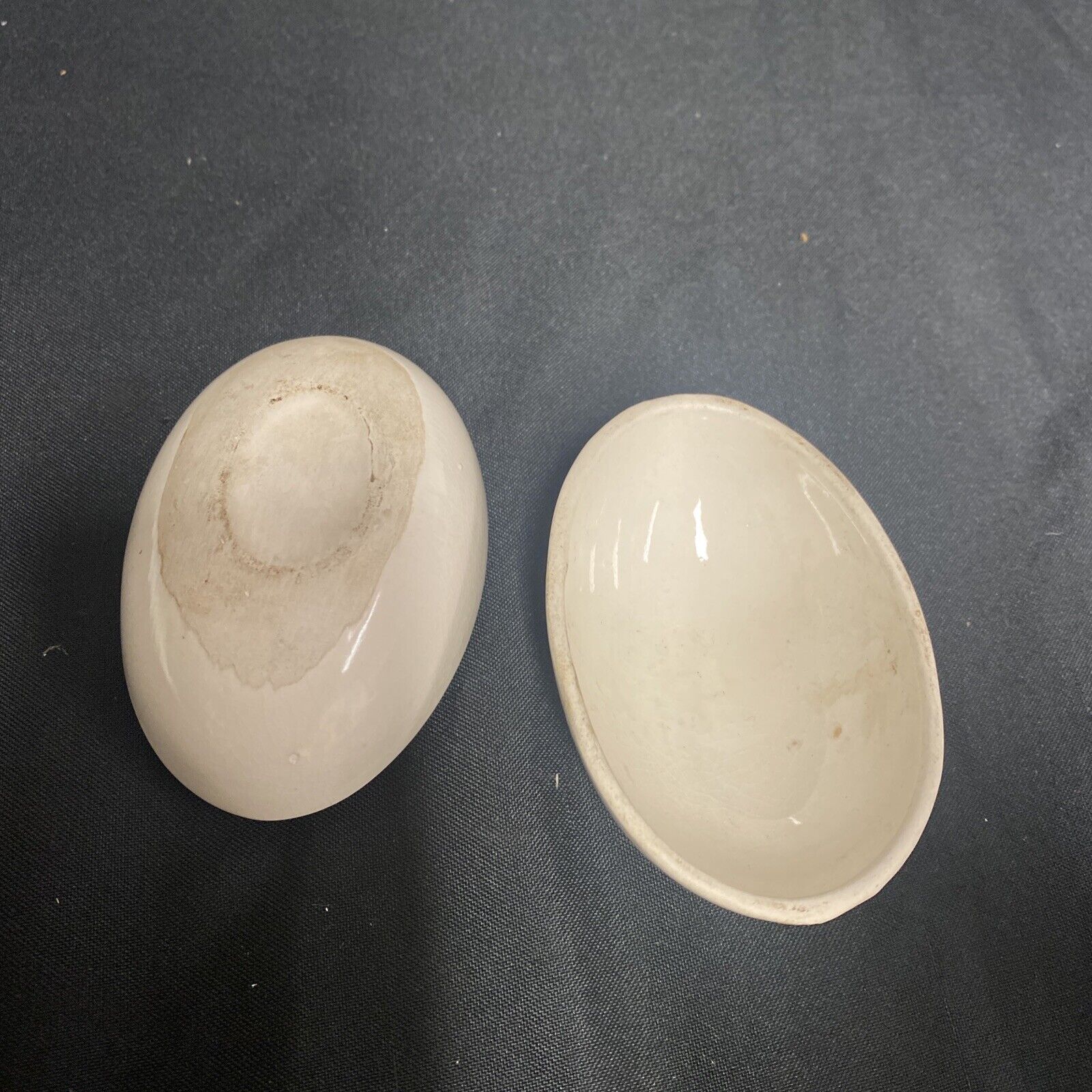 Trinket Box EGG - England Bone China Honeysuckle design Egg - (9224)