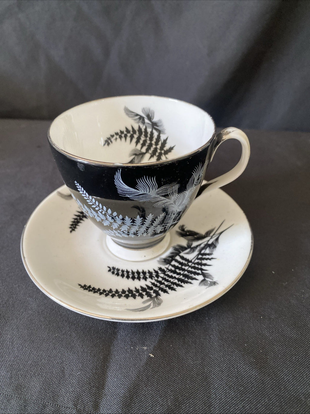 Royal Albert Night & Day Coffee Cup & Saucer Excellent Cond - (5724)
