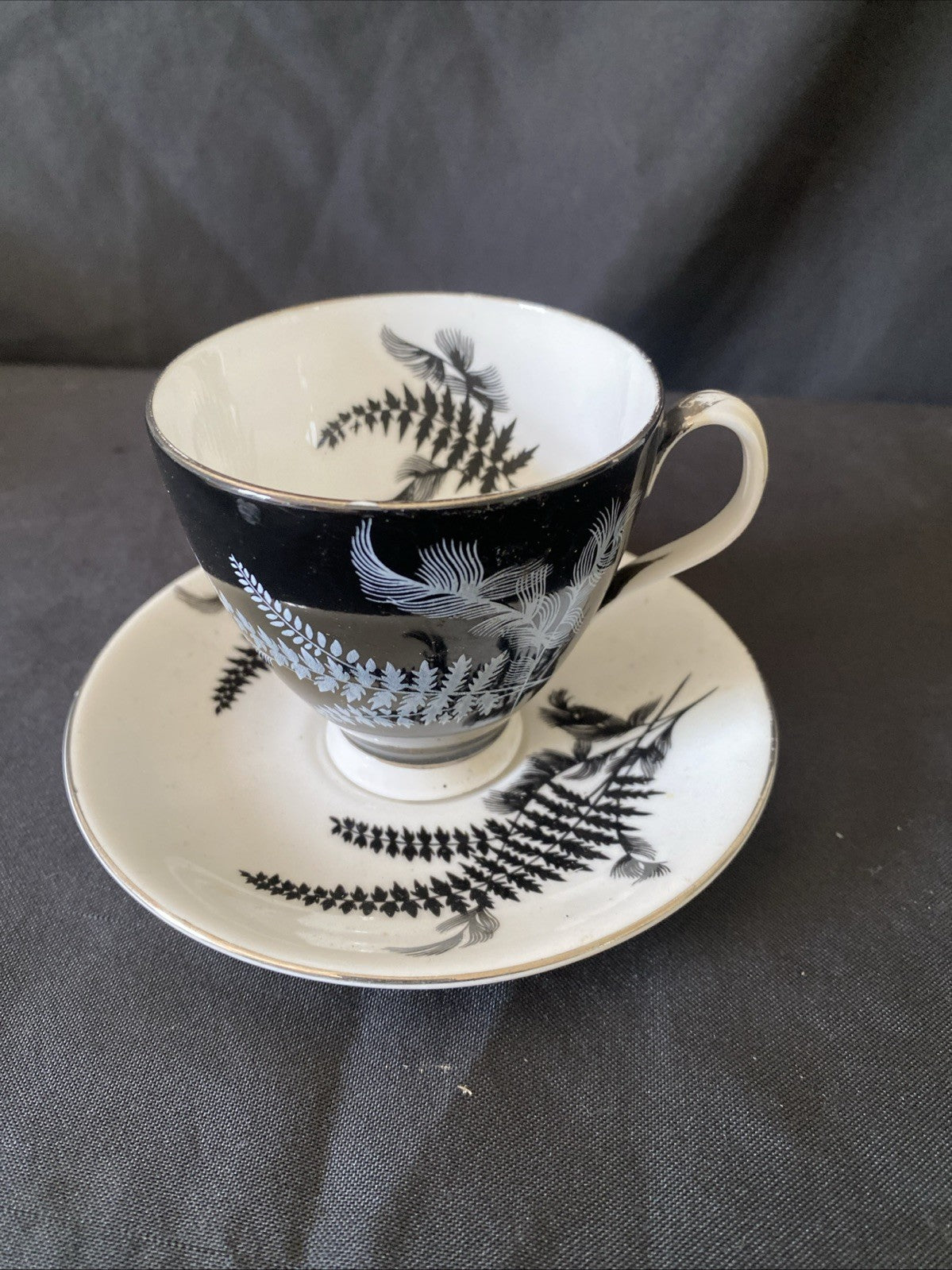 Royal Albert Night & Day Coffee Cup & Saucer Excellent Cond - (5724)