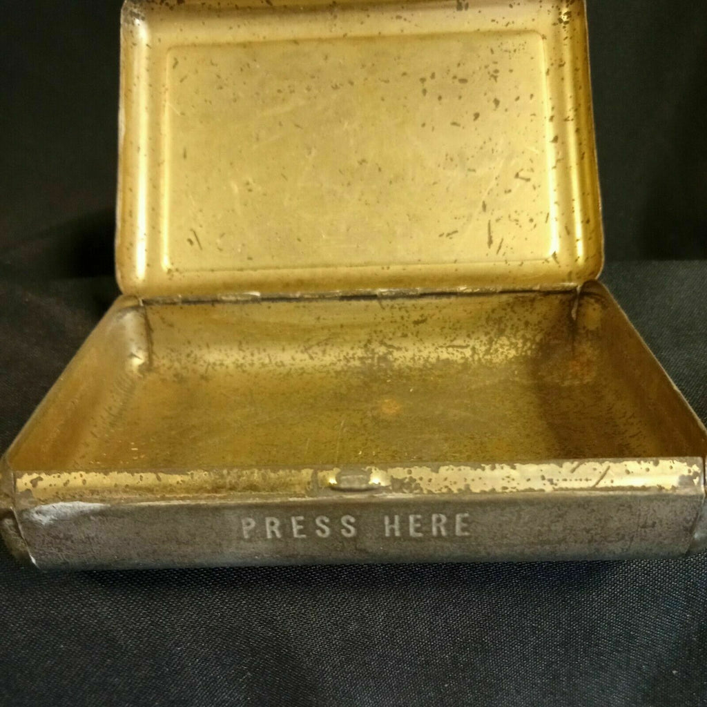 Jahnkes's Patent Tin 15 May 1880 Floral and Butterfly decoration Rare - (7938)