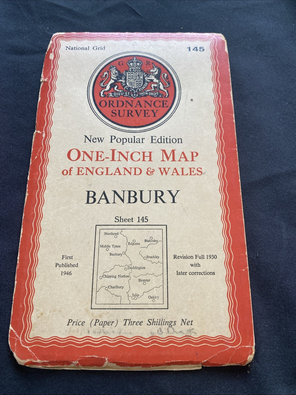 Banbury Ordnance Survey One Inch Map Published 1946 #145 (1284)