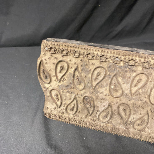 Antique Textile / Wallpaper Printing Block Large Metal Pattern - (1025)