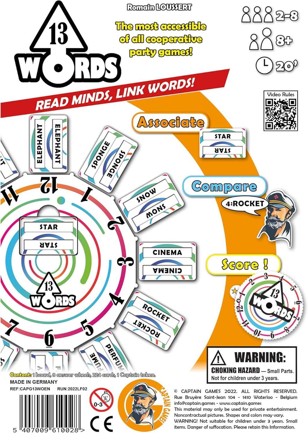 Board / Card Game 13 Words Read Minds Link Words