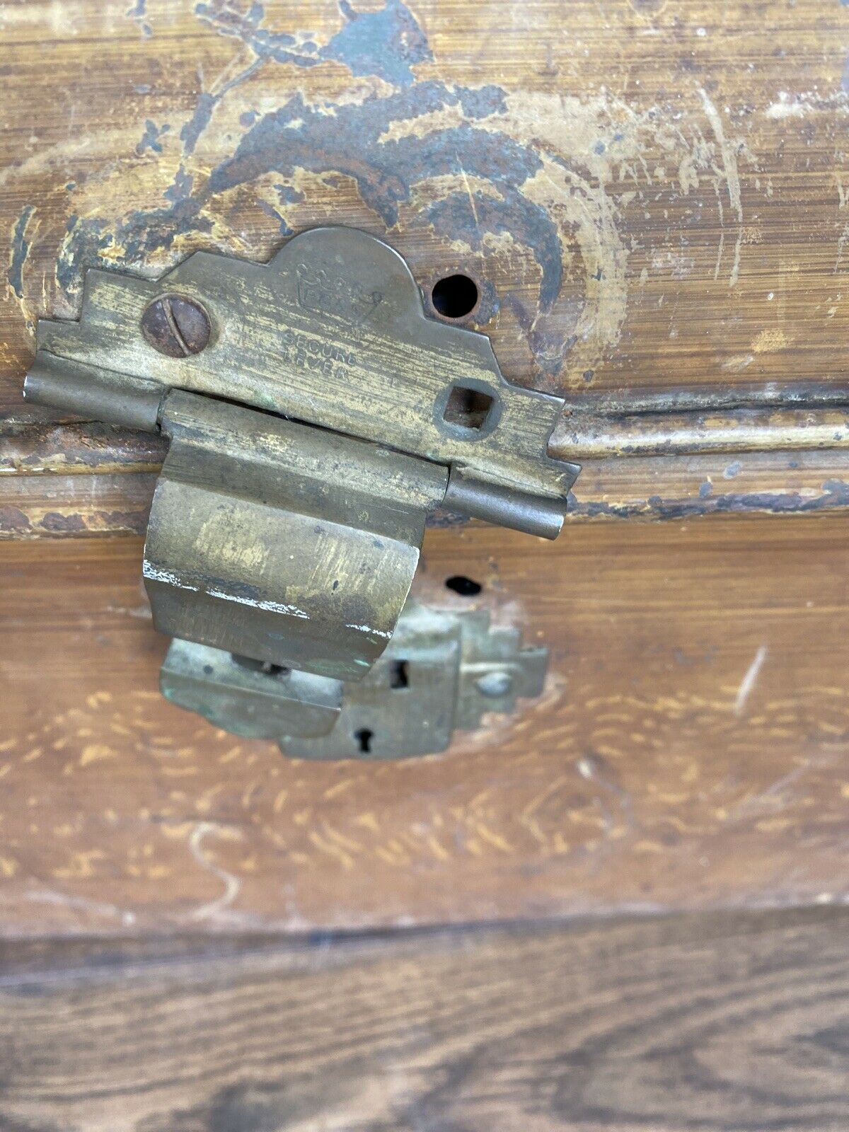 Vintage Large Metal Trunk Evans & Matthews Bull St. Birmingham - (6881)