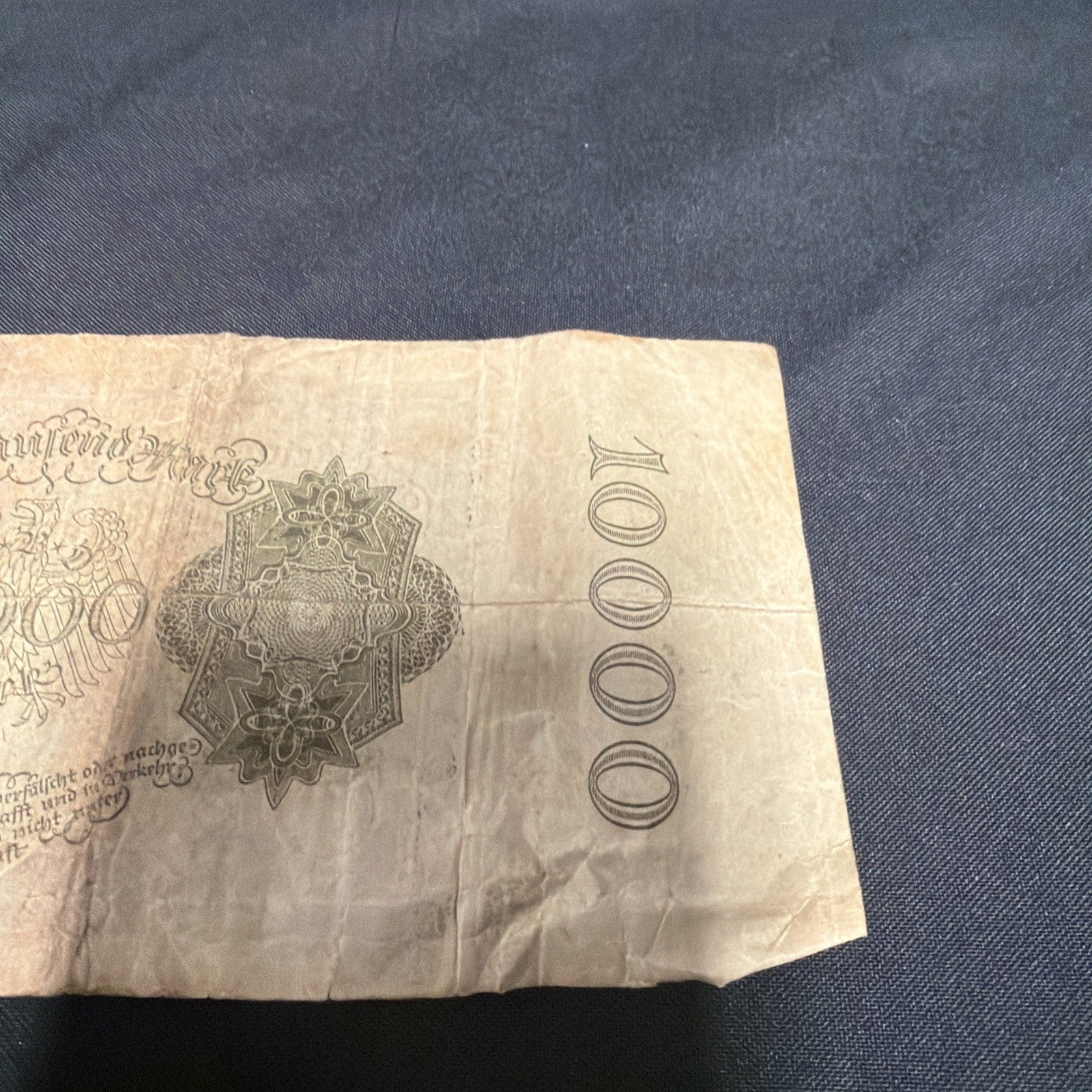 Bank Note Antique 10000 Zehntausend Mark Berlin 1922 German Banknote - (2354)