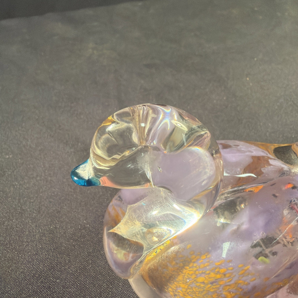 Vintage Maltease Malta Glass Duck Designed For Cittadella Goza - (2078)