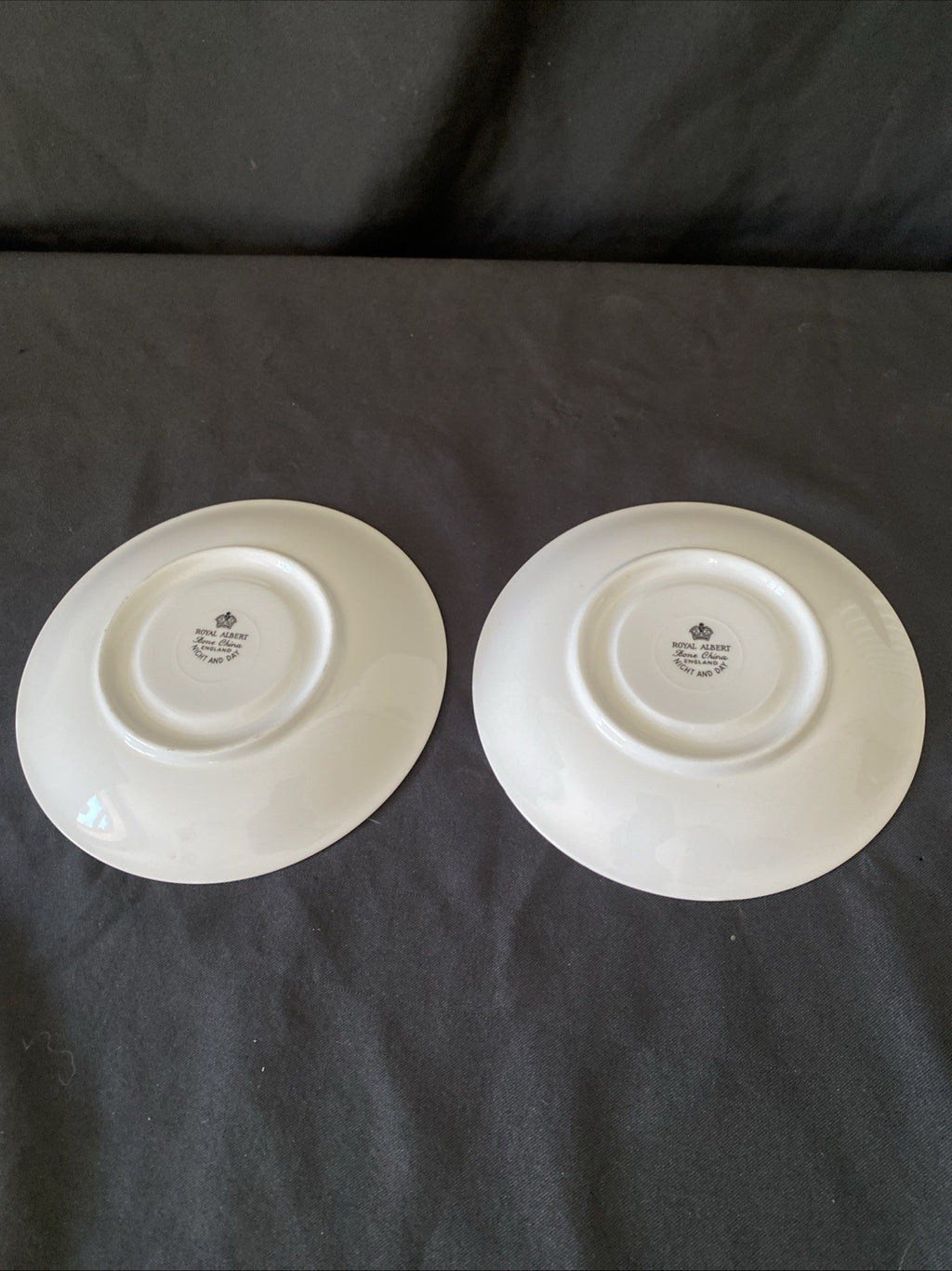 Royal Albert Night & Day 14cm Diameter Tea Saucer x2 Excellent Cond -(5730)