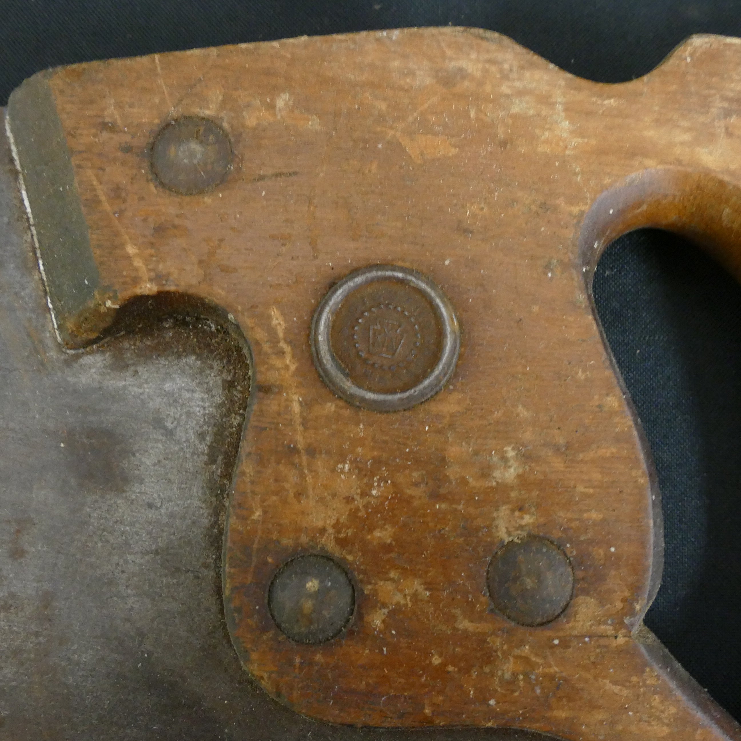 Antique Disston Canada saw 63cm with metal Blade Carpenters - (9299)