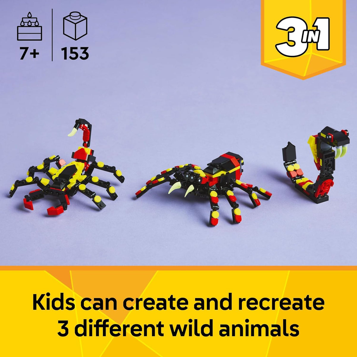 LEGO Creator 3 in 1 - Wild Animals: Surprising Spider - 31159