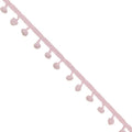 BULK BUY 24 x Ribbon Trim Haberdashery Gift Wrap Lilac Pom Pom Trim 3M