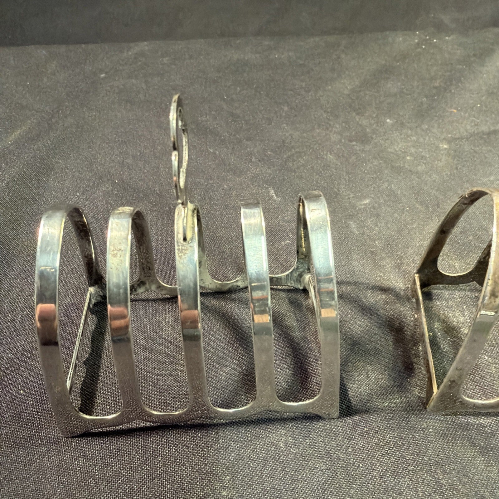 Solid Silver Toast Racks Pair 1940 Cooper Brothers and Sons 82g - (2060)
