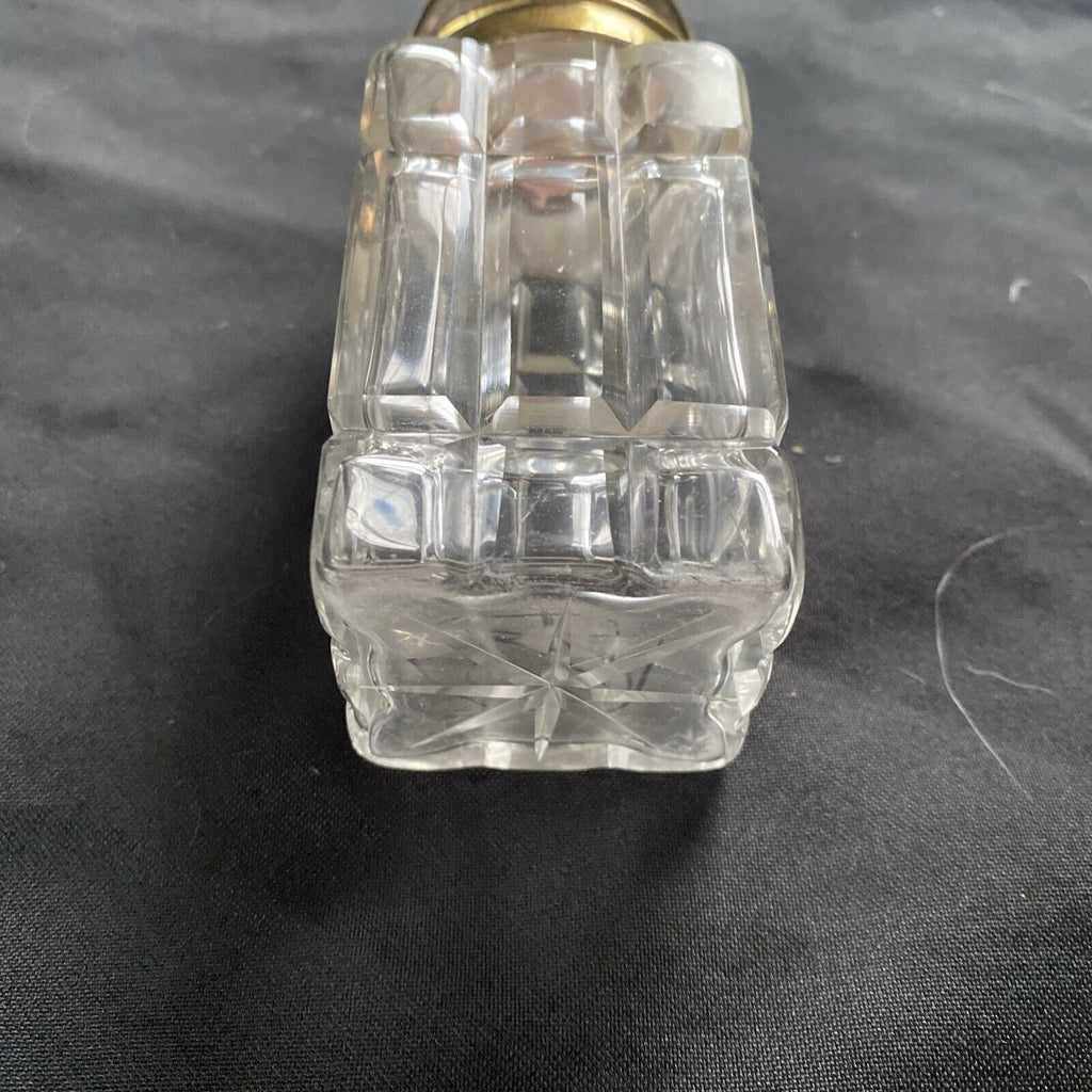 Antique EPNS Glass Condiment Sugar Salt Pepper jar - 9329
