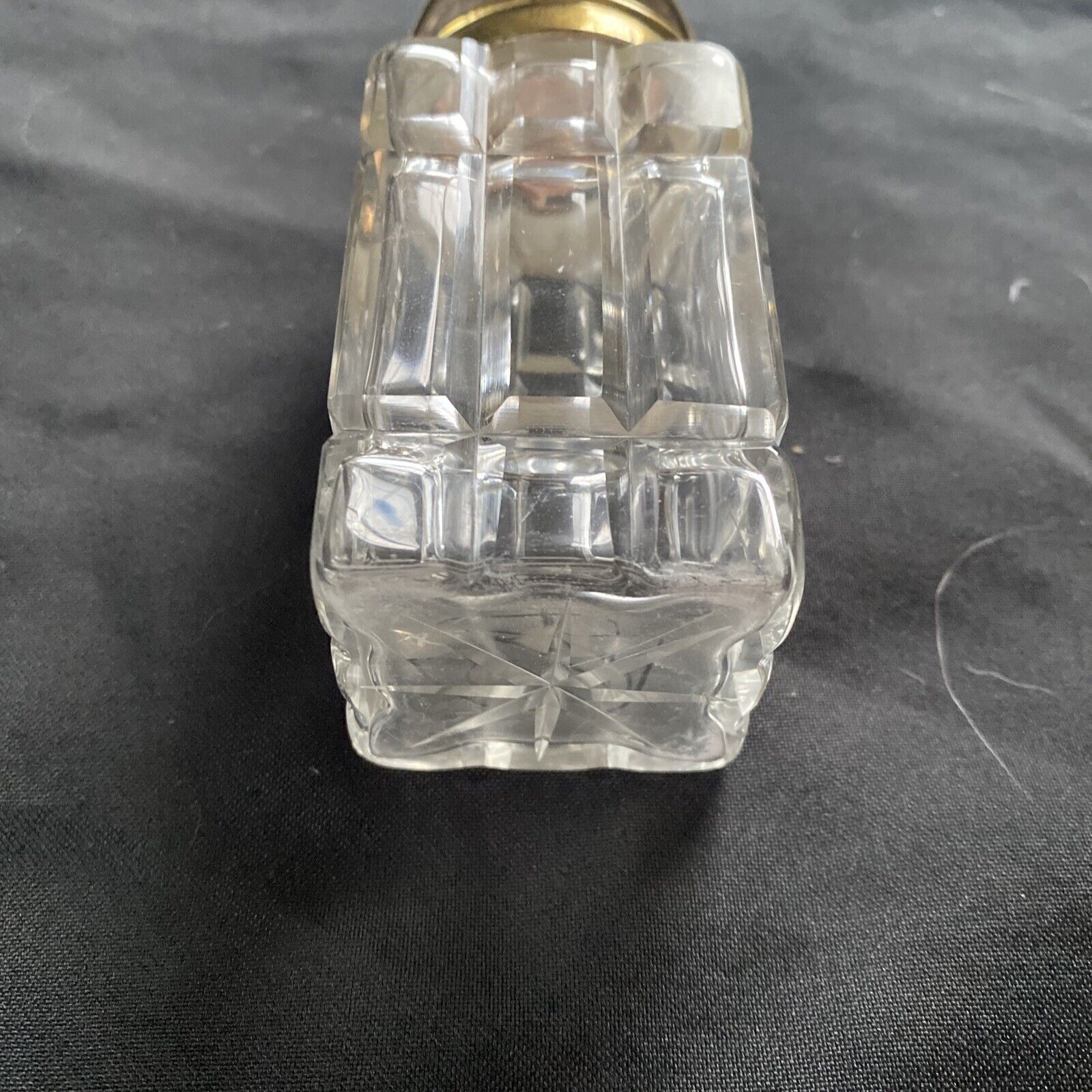 Antique EPNS Glass Condiment Sugar Salt Pepper jar - 9329