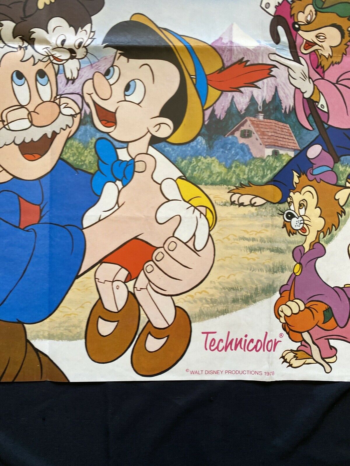 ORIGINAL UK QUAD POSTER - Disney's Pinocchio (1978 re-release) 30"x40" (6554)