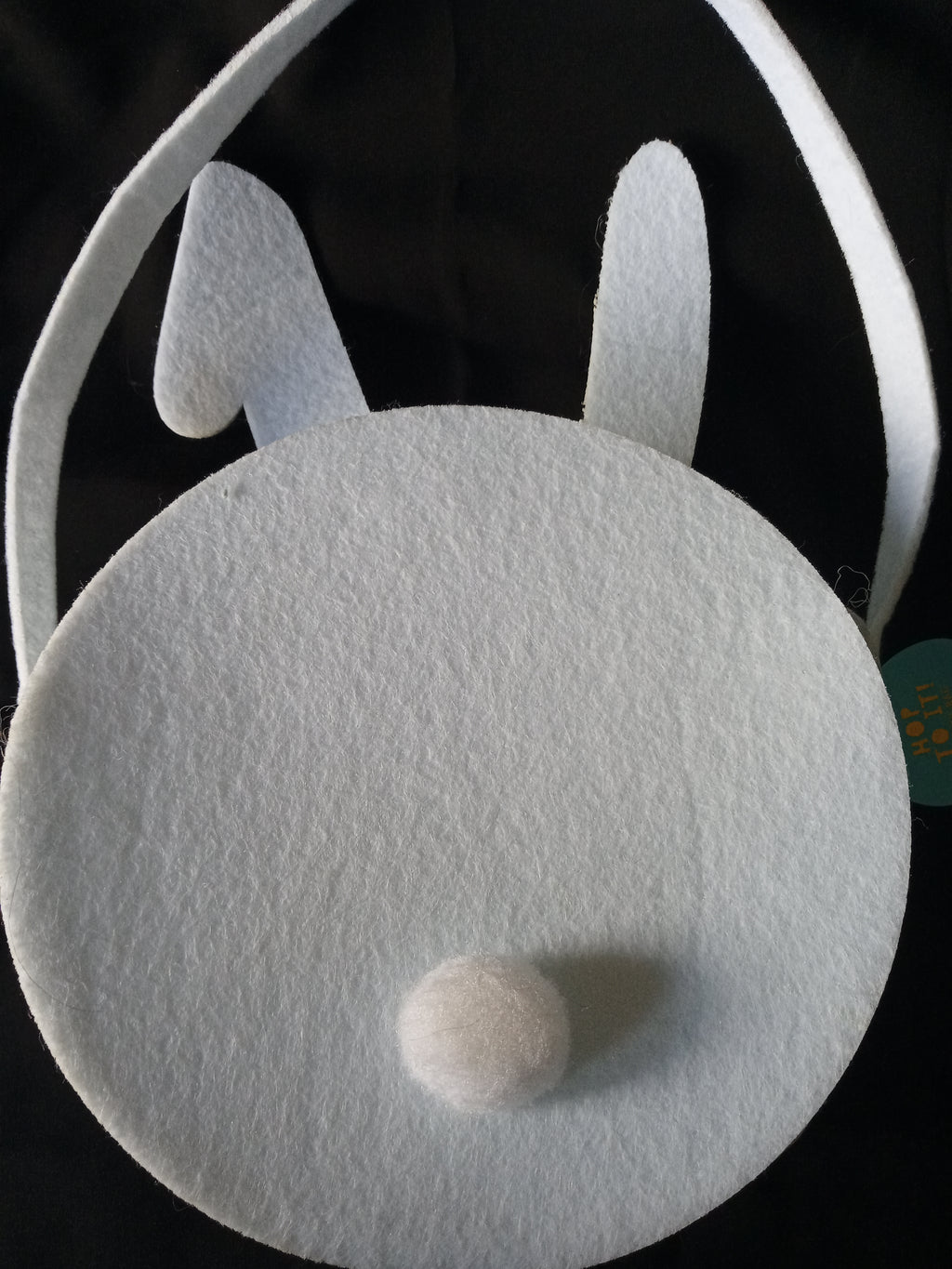 BULK BUY 8 x Bag large felt and shaped as a bunny rabbit ready for the egg hunt Easter