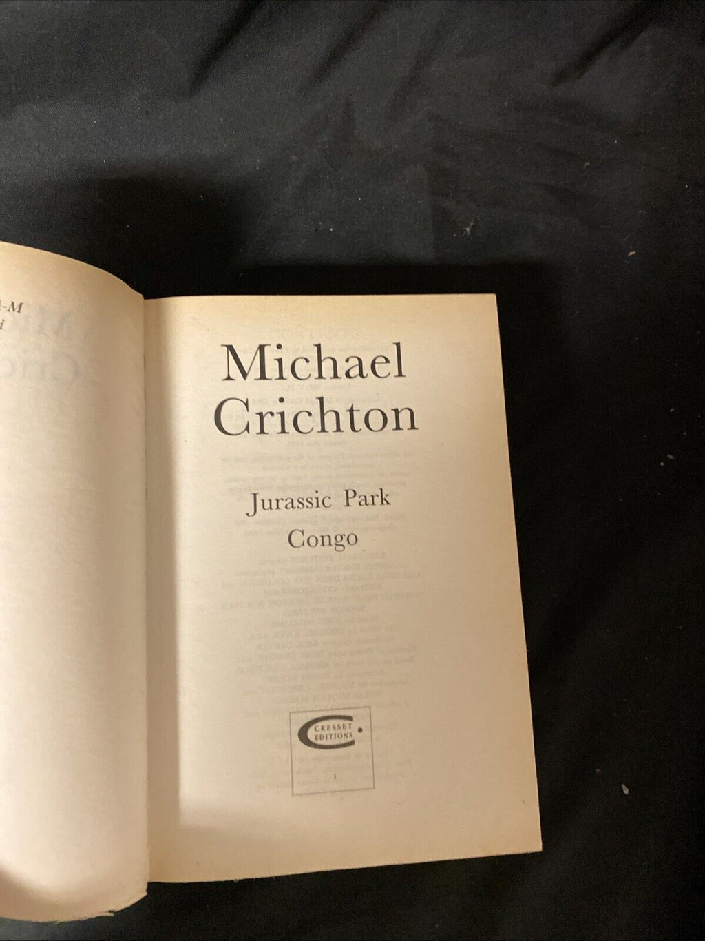 Jurassic Park and Congo by Michael Crichton (1993 Hardcover & DJ | VGC) -(5853)