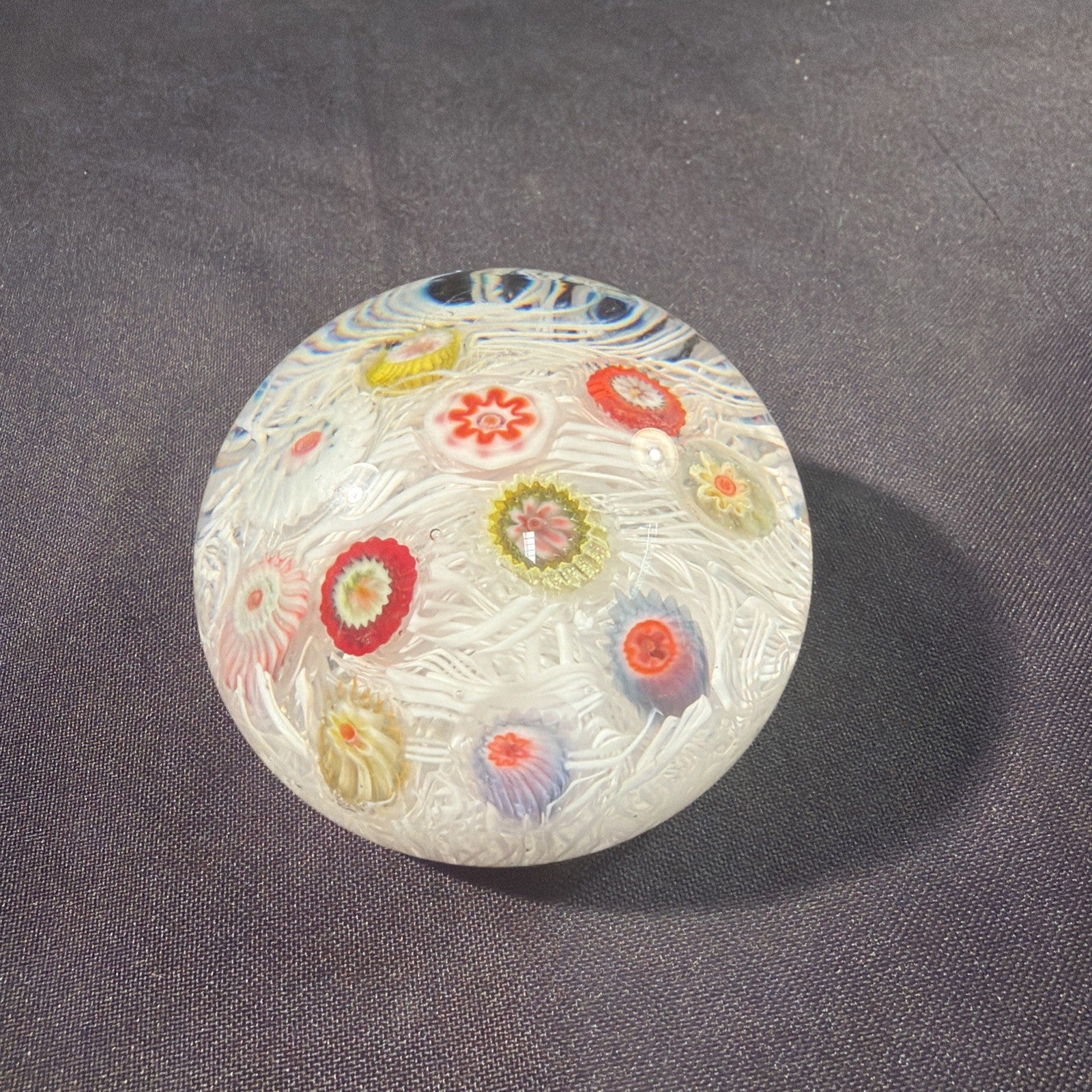 Crieff Strathearn Spaced Millefiori Glass paperweight 1970's Vintage  - (2087)