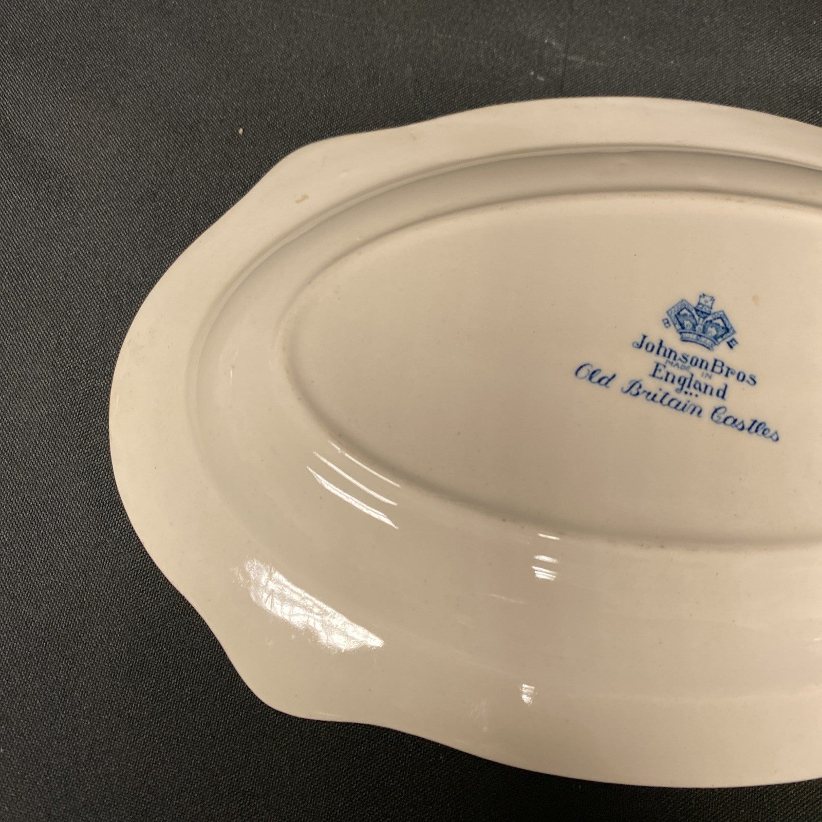 Johnson Bros Old British Castles Warwick Blue Rectangular Plate 21cm  - (1727)