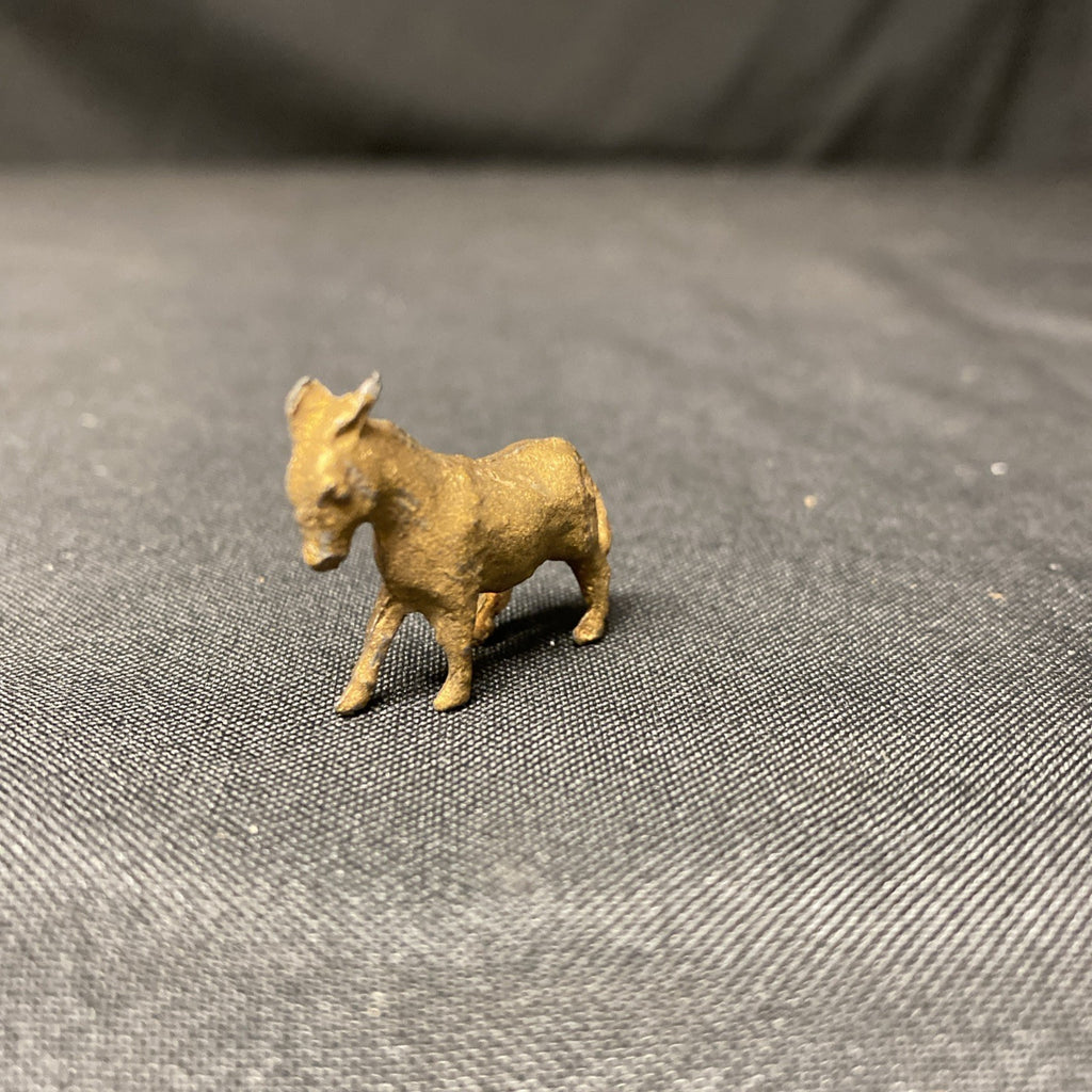 Brass or lead Goat Animal Very Small 1" wide rare little item - (1731)