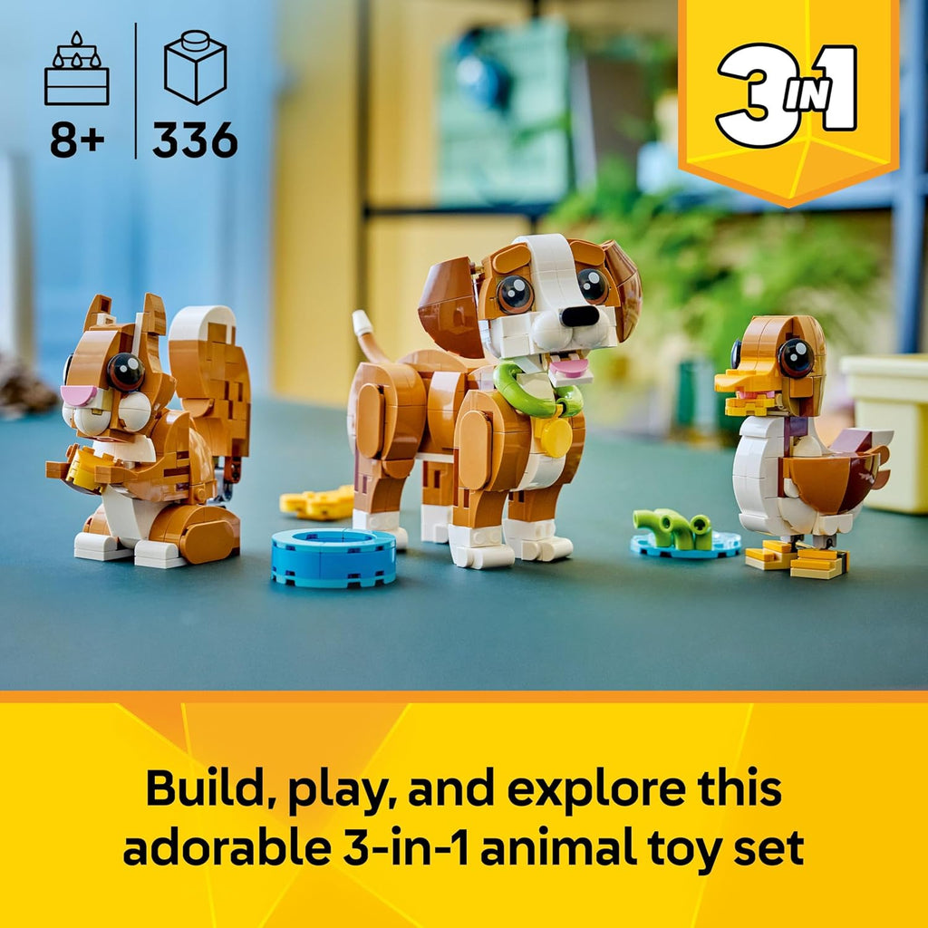 LEGO Creator 3 in 1 - Cute Animals: Playful Puppy Dog / Duck / Squirrel - 31382