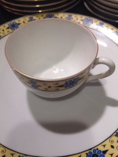 Victoria China Czechoslovakia Hand Painted Pattern 202 - 15 Pcs Yellow (1502)