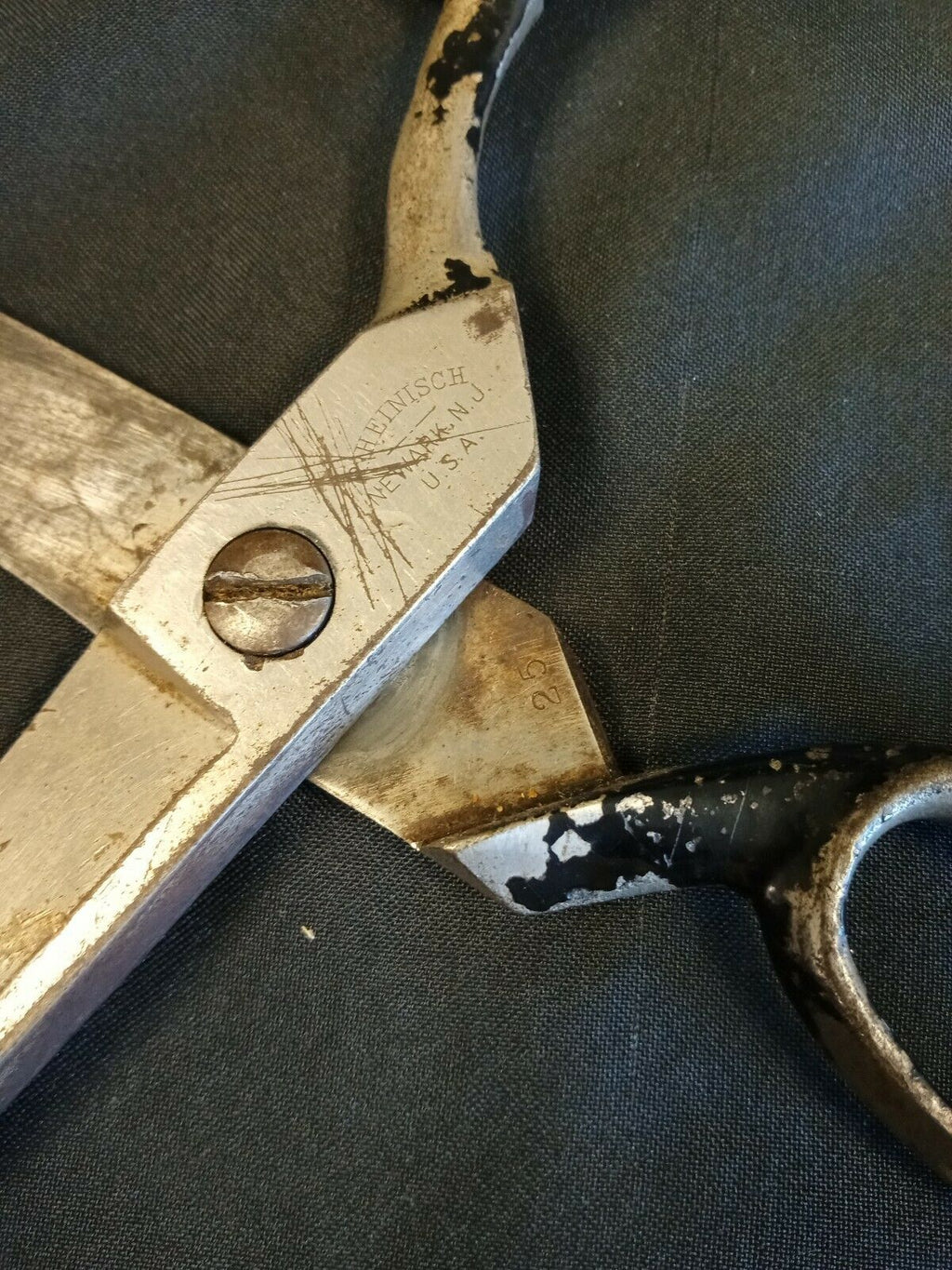 Antique Tailors Shears Scissors  R. Heinisch Newark N.J USA 1835  - (7927)