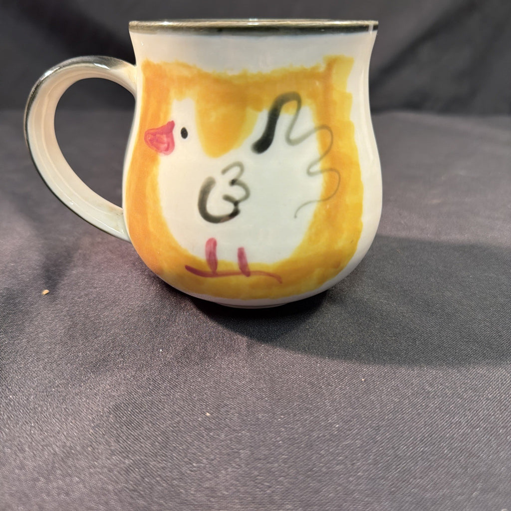 Hornsea Ben Thomas Porcelain hand Made and Painted Chicken Mug - (2027)