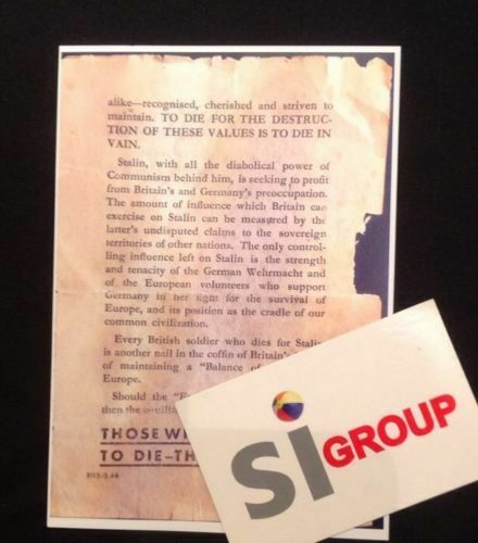 Propaganda Leaflets - WWII - REPLICAS of 3 Dropped By Germany - War Memorabilia
