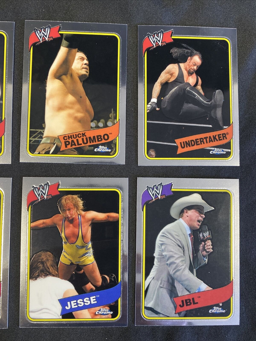 Topps WWE Chrome 2008 MINT Opened to Identify 8 x Chrome Cards - (7363)
