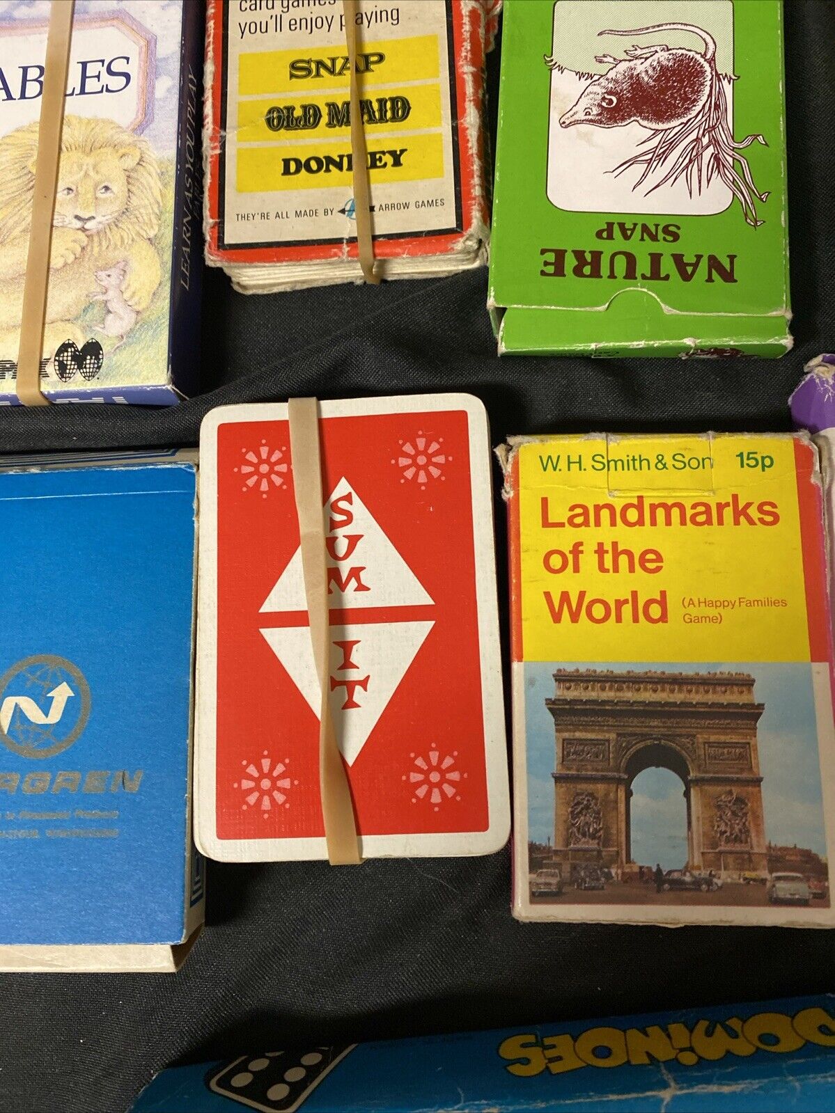 Vintage Card & pocket games x 10 National Trust Happy Families etc (5431)