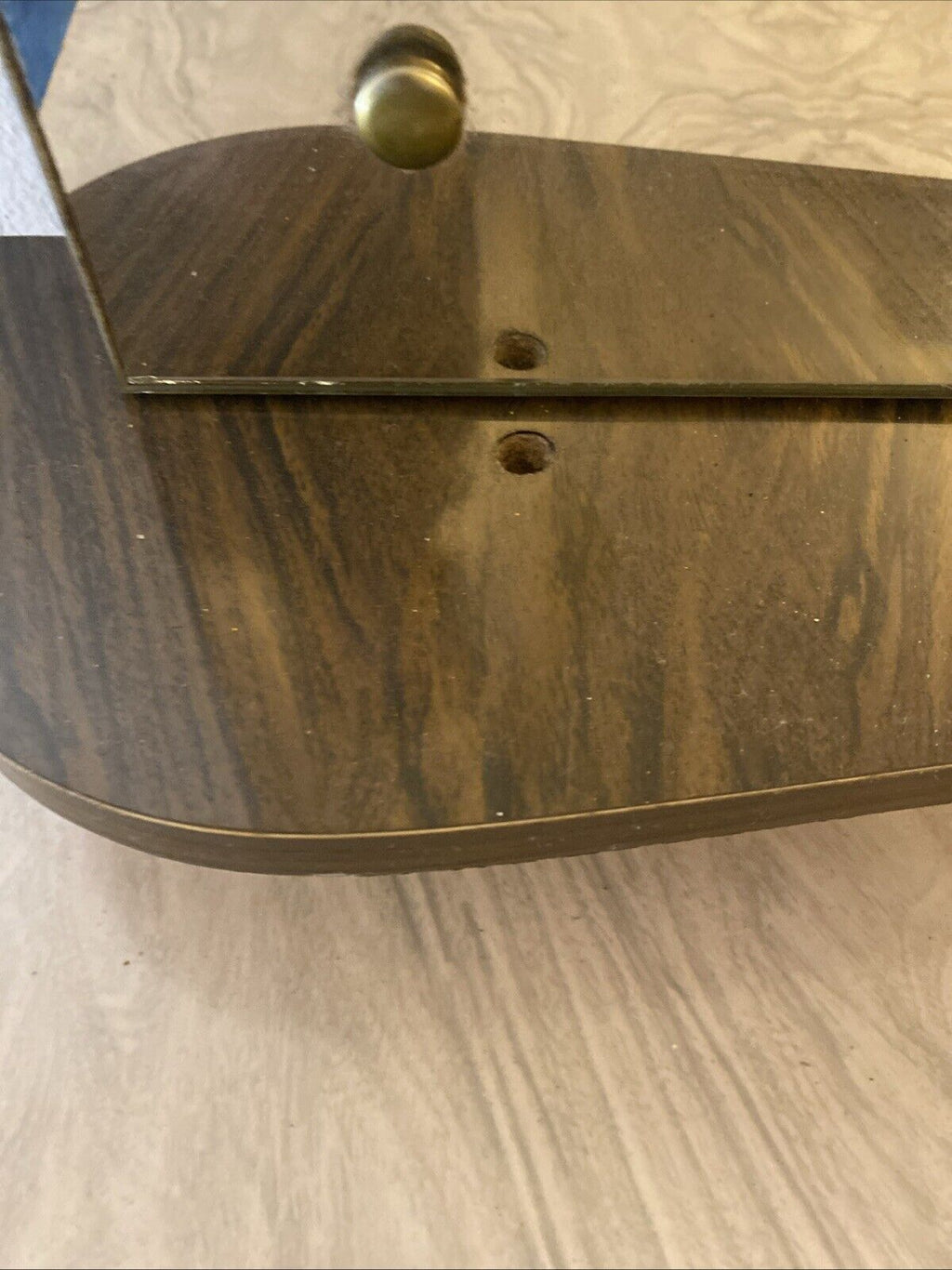 1960's Pair of bedroom chests / side tables one with mirror - (1163)