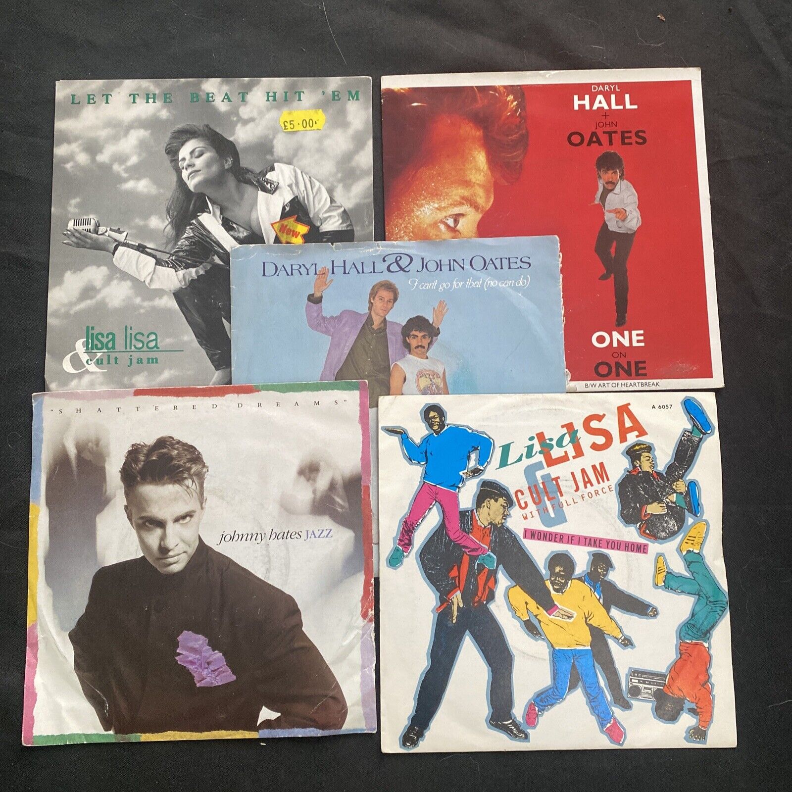 Vinyl Records 7" Singles 5x 80's Lisa Lisa Hall & Oates Johnny Hates Jazz - 9439