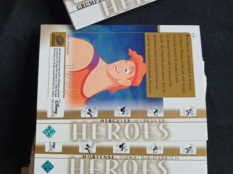 Upper Deck 2003 Disney Treasures Series Set 8 missing x 82 Trading Cards -(5740)
