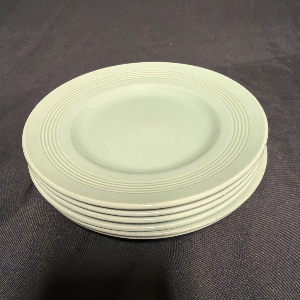 Wood's Ware Beryl Green 1940's Ceramic Side Plates x 6 VGC - (1915) 