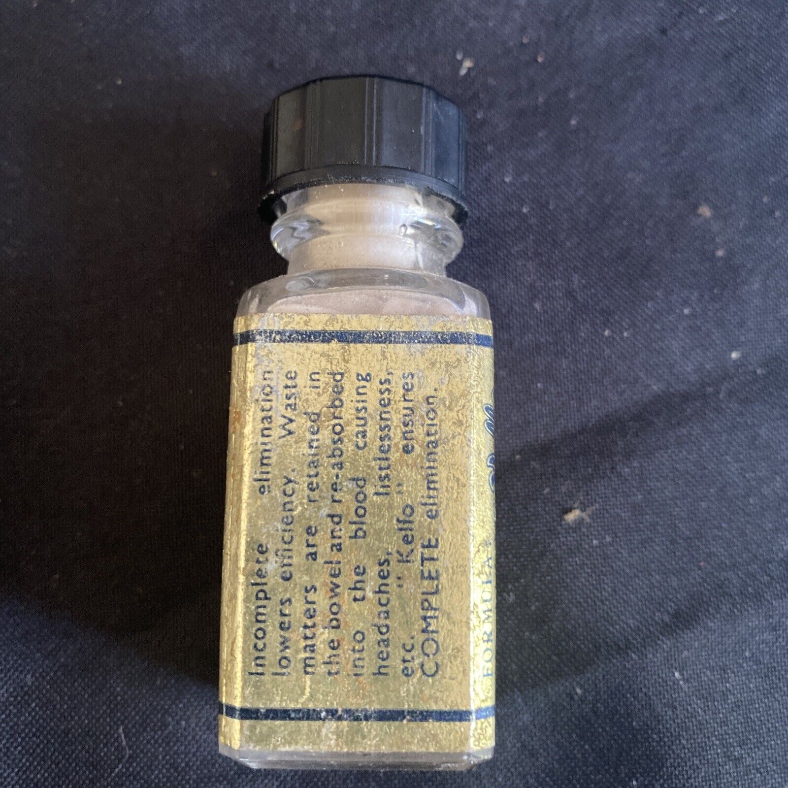 Antique Pharmacy Apothecary Unopened Kelfo Laxative Tablets - (9631)